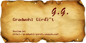 Gradwohl Girót névjegykártya